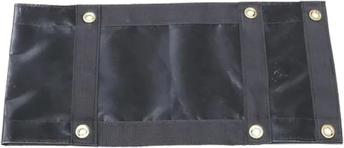 Miniatura 6 de Mytee Products Lona de vinilo de asfalto negro de 7 pies 6 pulgadas x 15 pies con doble bolsillo y ojales, lona de vinilo impermeable de 18 onzas