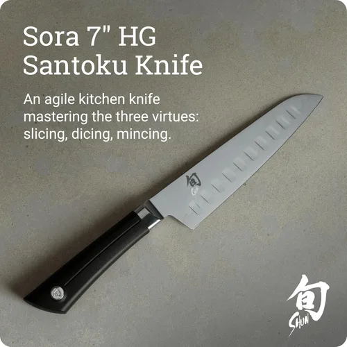 Miniatura 2 de Shun Sora - Cuchillo para pelar, Santoku, Metálico