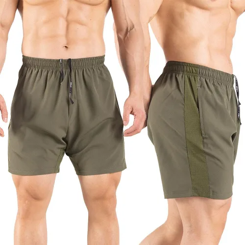 Miniatura 3 de Pantalones cortos de correr para hombre de 5 pulgadas, paquete de 2 pantalones cortos de entrenamiento atlético de secado rápido con bolsillos