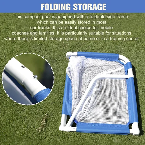 Miniatura 7 de Portería de fútbol plegable para jóvenes y niños, red de fútbol plegable portátil, portería de fútbol para el hogar, al aire libre