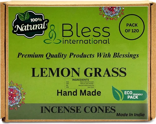 Miniatura 86 de Bless International Conos de incienso 100% naturales de lavanda hechos a mano, sumergidos a mano, libres de químicos orgánicos para purificación