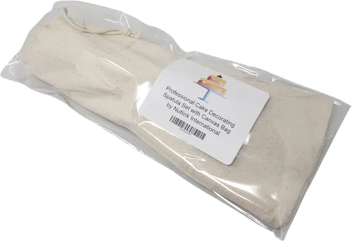 Miniatura 6 de Juego de espátulas de acero inoxidable offset con asas de madera y bolsa de almacenamiento/regalo, herramientas profesionales de decoración