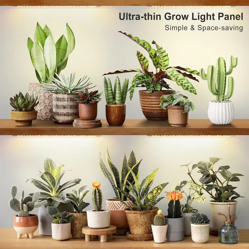 Miniatura 3 de LBW Luz LED de crecimiento, luz de crecimiento de espectro completo con 4 niveles regulables y temporizador de encendido/apagado automático, lámpara