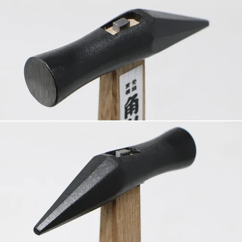 Miniatura 2 de KAKURI Mini martillo con perforador de uñas, ligero de 3.5 onzas, martillo pequeño de precisión japonés para manualidades y pasatiempos, cabeza Mini