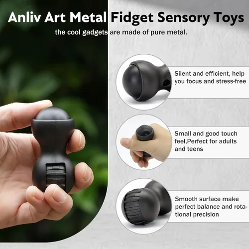 Miniatura 2 de Juguete antiestrés de metal de alta calidad, giro y equilibrio, ajusta el ritmo, tranquilidad mental, juguete para aliviar el estrés y la ansiedad