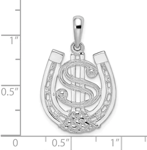Miniatura 4 de Colgante de plata de ley 925 con diseño de dólar pulido, Metal