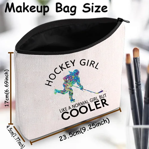 Miniatura 3 de TSOTMO Bolsa deportiva con cremallera para hockey sobre hielo, diseño de hockey sobre hielo, como una bolsa normal pero más fresca para mujer