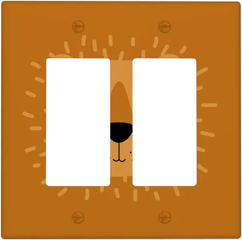 Miniatura 46 de Cubierta de interruptor de luz dúplex de elefante de dibujos animados de 1 banda, cubiertas de enchufe, placa frontal decorativa para receptáculo