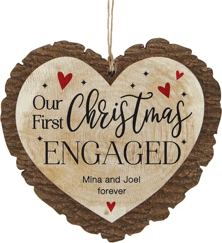 Miniatura 17 de Let's Make Memories Adorno de Navidad Personalizado para Parejas - Adorno de Navidad 2025 - Decoración de Árbol - Personalizar Mensaje, Año