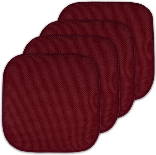 Miniatura 52 de Sweet Home Collection Cojines de espuma viscoelástica para silla, antideslizantes, diseño de panal de abeja, 16 x 16 pulgadas, paquete de 2