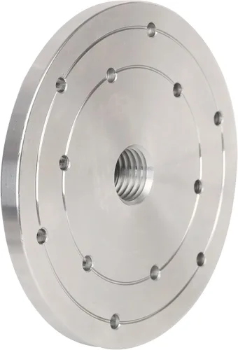 Miniatura 9 de Placa frontal de torno de madera de 2 pulgadas de acero, placa frontal de portabrocas de máquina de carpintería de husillo de 1 pulgada x 8 TPI