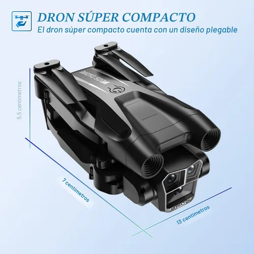 Miniatura 8 de Dron con cámara 1080P HD, mini dron para principiantes, niños y adultos, cuadricóptero RC con 2 baterías, estuche de transporte, vuelo estable
