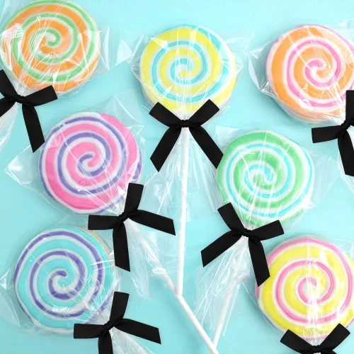 Miniatura 6 de Mini lazos negros para envoltura de regalos, 30 piezas de lazo negro para bolsas de golosinas, lazos pequeños de cinta de satén para Halloween