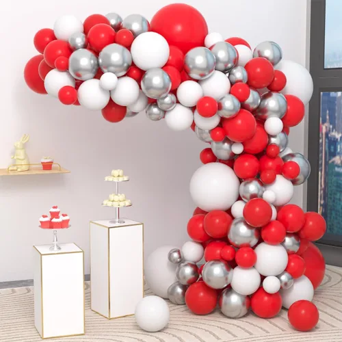 Miniatura 14 de Kit de arco de globos azul, amarillo y blanco, guirnalda de globos azul claro, verde azulado y amarillo blanco, globos azules y amarillos