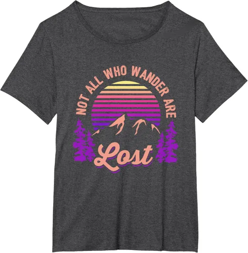 Miniatura 24 de Not All Who Wander Are Lost Vintage Mountains - Camiseta de senderismo, Negro, S