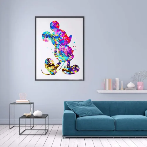 Miniatura 2 de Kit de pintura por números para adultos, pintura de animales coloridos por números para niños, 16 x 20 pulgadas (ratón de color, sin marco)