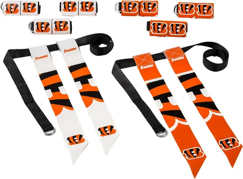 Miniatura 25 de Franklin Sports NFL - Conjuntos de fútbol con bandera del equipo de la NFL, cinturones + banderas, para niños + adultos, se adapta a cintura