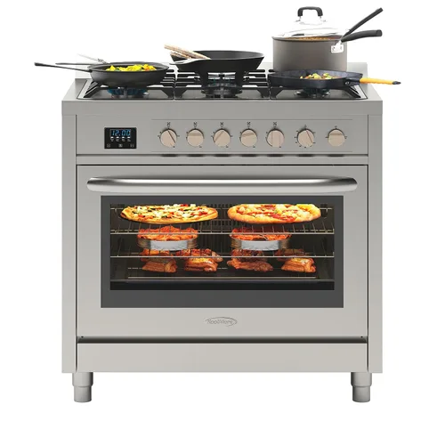 Miniatura 10 de KoolMore Estufa profesional de gas de 30 pulgadas con superficie de cocción de 5 quemadores, horno de convección rápida y temporizador digital