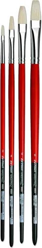 Miniatura 5 de da Vinci Brushes 7182 - Juego de pinceles planos (tamaño 2, 4, 6, 8), color negro 4