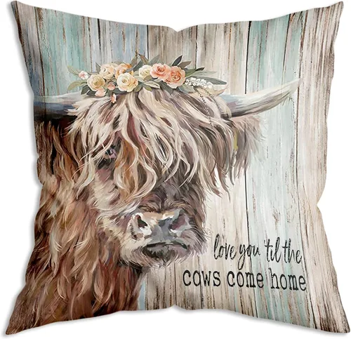 Miniatura 14 de Long Live Cowgirls, funda de cojín suave retro occidental The Cool Girl, funda de cojín decorativa para sofá o cama, 18 x 18 pulgadas, un regalo