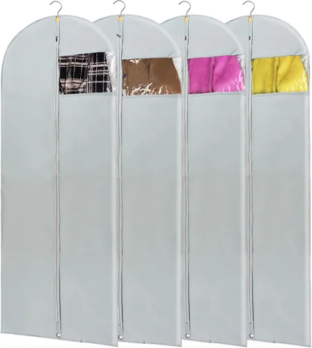 Miniatura 18 de Bolsa de ropa transparente para almacenamiento en el armario, bolsas de vinilo para colgar ropa, bolsas cortas para colgar ropa, fundas de abrigo