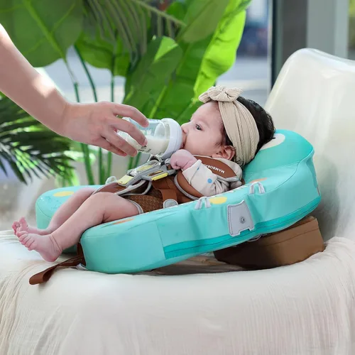 Miniatura 8 de Mambobaby Flotador con cola y toldo no inflable para bebé, flotador Mambo Flotador inteligente de natación para bebé, flotador de piscina para niños