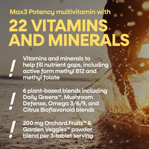 Miniatura 4 de Nature's Way ¡Vivo! Max3 Potency Daily Multivitamin, multivitaminas para adultos de alta potencia para apoyar el metabolismo de la energía celular
