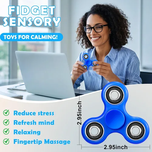 Miniatura 3 de SCIONE Fidget Spinners, paquete de 25 regalos de fiesta de cumpleaños para adultos y niños, juguetes de caja del tesoro para premios de aula