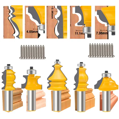 Miniatura 7 de TAIWAIN Router Bit Set 1/4 Inch Shank 3PCS Tongue Groove Edging Router Bits Sets Raised Panel Wood Milling Cutter Tool Door Drawer Cabinet
