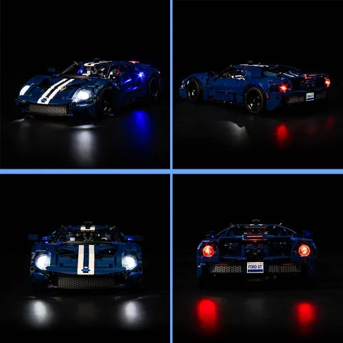 Miniatura 4 de VONADO Kit de luces LED para Lego 2022 Ford GT 42154, kit de luces Technic Ford GT de bricolaje compatible con automóvil Lego (sin modelo)
