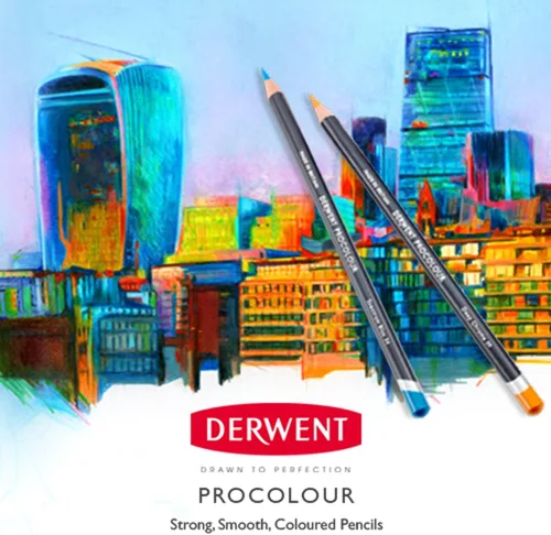 Miniatura 8 de Derwent - Lápices de colores Procolour, para dibujo y arte, caja metálica, 36 unidades (2302507)