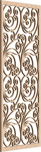 Miniatura 57 de 9 3/8"W x 24 3/8"H x 1/4"T Marilla Decorativos Paneles de Pared de Madera Calado, Abedul