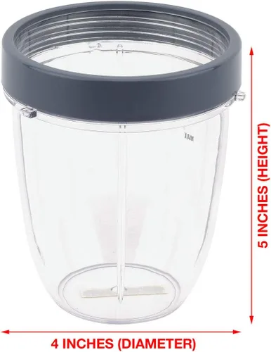 Miniatura 3 de 18 oz y 24 oz tazas + extractor y fresadora cuchillas + 2 Juntas Combo para Nutribullet