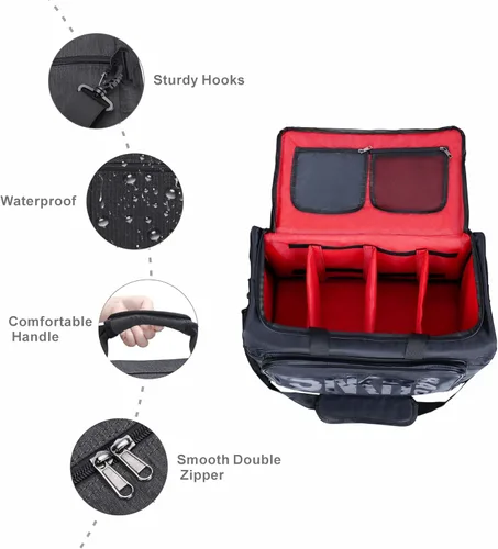 Miniatura 3 de Bolsa de deporte y bolsa de viaje, Rojo -, Bolsa de viaje con compartimentos interiores ajustables