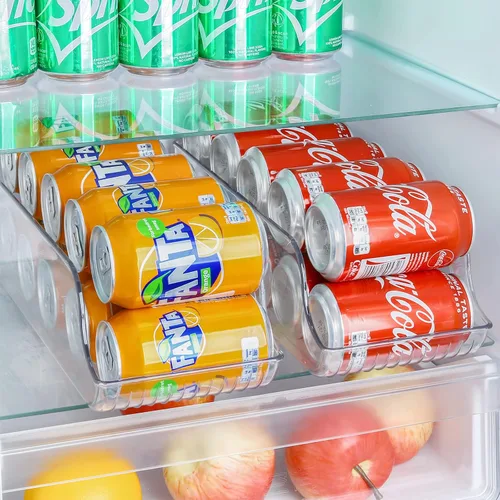 Miniatura 5 de Puricon Paquete de 2 dispensadores de bebidas estándar para refrigerador, contenedor de plástico para refrescos, contenedor de almacenamiento