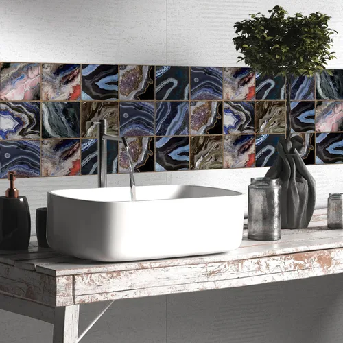 Miniatura 28 de Alwayspon Vinilo adhesivo efecto piedra, pegatinas para azulejos de pared autoadhesivas, protector antisalpicaduras para cocina y baño, T026