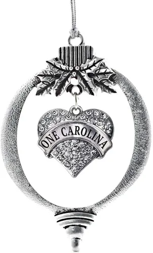 Miniatura 78 de Inspired Silver - Red Merry - Adorno de Navidad plateado - Adorno de árbol de Navidad con dije de corazón con circonita cúbica - Decoración colgante
