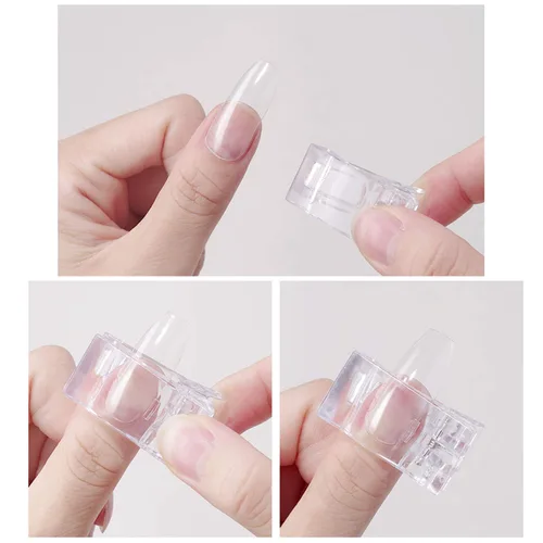 Miniatura 5 de 12 piezas de clip de uñas para construcción rápida de uñas de poligel para extensión de uñas de dedo de poligel, herramienta de arte de uñas