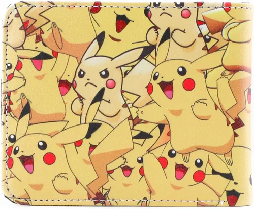 Miniatura 6 de G-Ahora Cartera de cuero plegable de anime con tarjetero, WC Pikachu 3