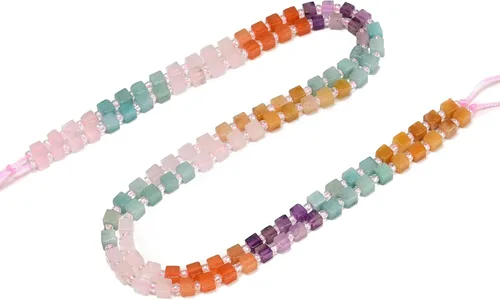 Miniatura 3 de JM Design Cuentas de 5/64 de pulgada 01 con forma de cubo liso multicolor para manualidades y fabricación de joyas (pulseras, collares, pendientes)