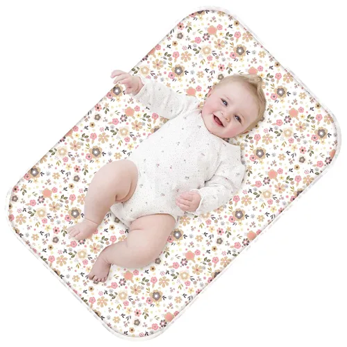Miniatura 10 de Cambiador de Pañales para Bebé – 31.5" x 21.5" Extra Grande Impermeable Absorbente Alfombrilla Cambiadora Portátil, Forro de Cambiador Reutilizable
