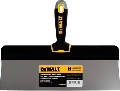 DEWALT Cuchillo de albañilería de 35,6 cm con mango de agarre suave | Acero inoxidable | DXTT-2-196
