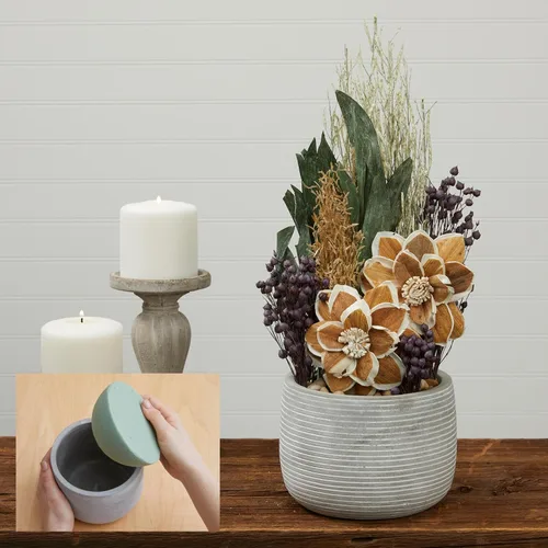Miniatura 6 de FloraCraft Floral Desert DryFōM Media bola 3.8 pulgadas x 7.8 pulgadas verde