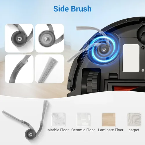 Miniatura 8 de Q7 M5 plus Accesorios de piezas de repuesto para Roborock Q7 M5+, kit de aspiradora robot serie Q7 L5+, 2 cepillos principales, 6 filtros Hepa, 6