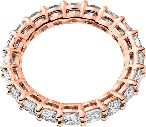 Miniatura 10 de PAVOI 14K Gold Plated Eternity Ring for Women - Square-Cut Cubic Zirconia Rings - Stackable Love Wedding Band