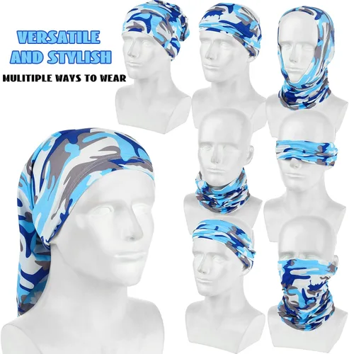 Miniatura 3 de Liitrsh Juego de 10 fundas de protección solar UV para la cara y enfriamiento para los brazos, polaina de cuello refrescante, bufanda, seda