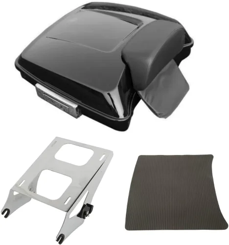 Miniatura 22 de TCT-MOTORPARTS Respaldo Negro Razor de 5.5" para Montaje en Maletero Compatible con Harley Trunk Road Street Glide King Glide 2014-2025 Tronco