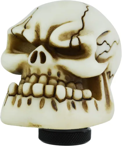 Pomo de palanca de cambios de resina de calavera para automóvil, pomo de palanca de cambios de transmisión brillante para la mayoría de vehículos