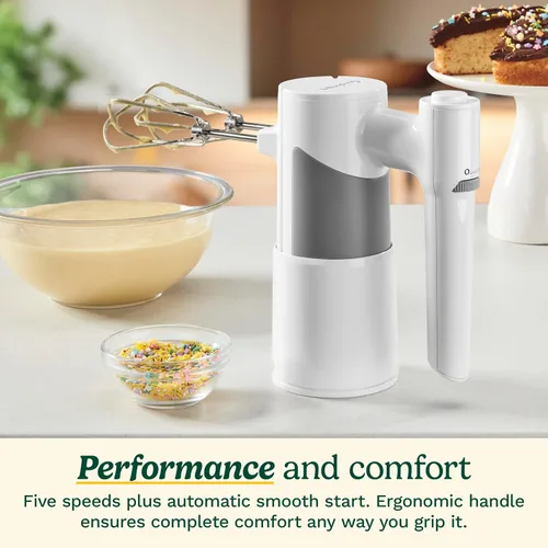 Miniatura 3 de Cuisinart Batidora de mano de 5 velocidades, HM-150, color blanco