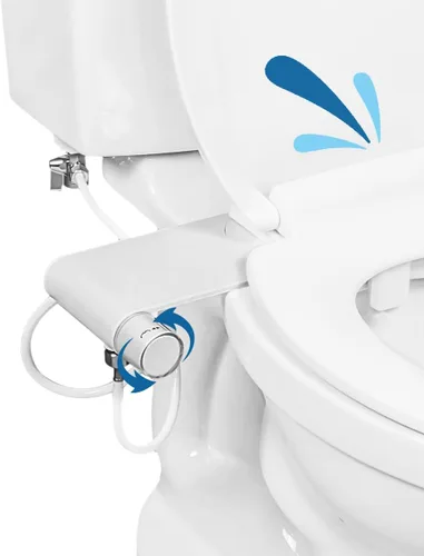 Miniatura 10 de GenieBidet Accesorio de bidé para inodoro – Accesorio higiénico ultrafino para zurdos para inodoros existentes – Accesorio de asiento de inodoro